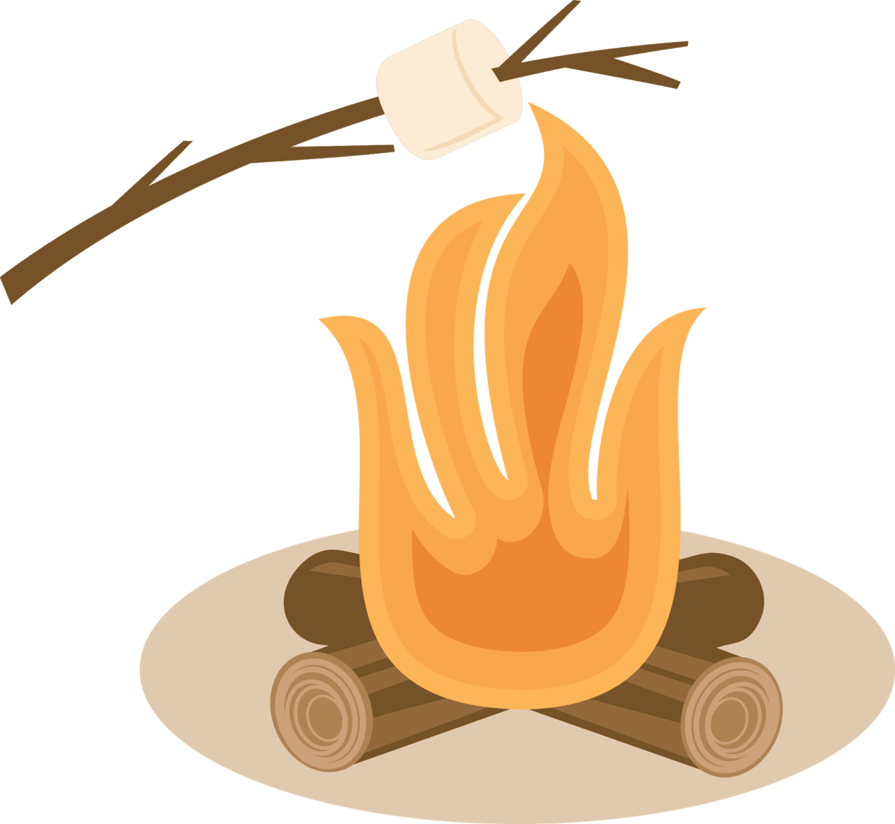 Camping cartoon transprent cup food orange clea clipart image