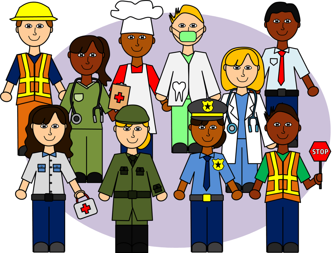 Family munity helpers jobs clipart images for mercial or personal use