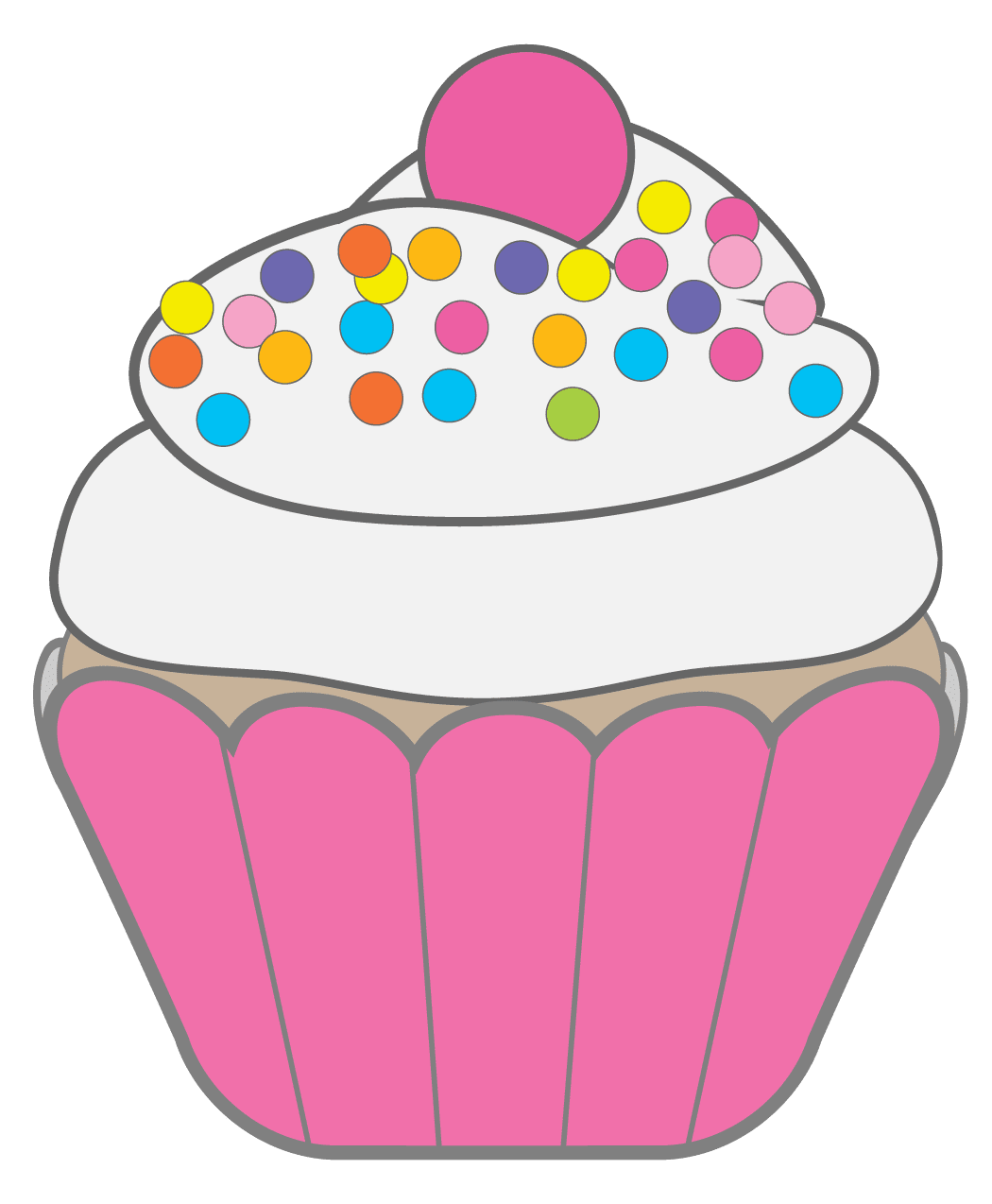 Cupcake muffins clipart vector