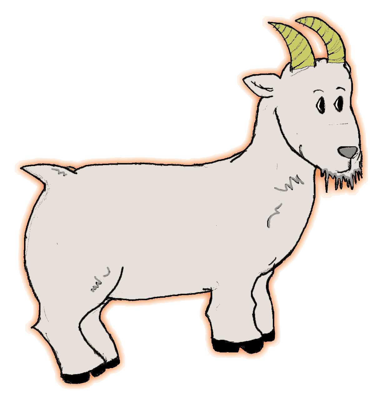 Goat pin page clipart logo