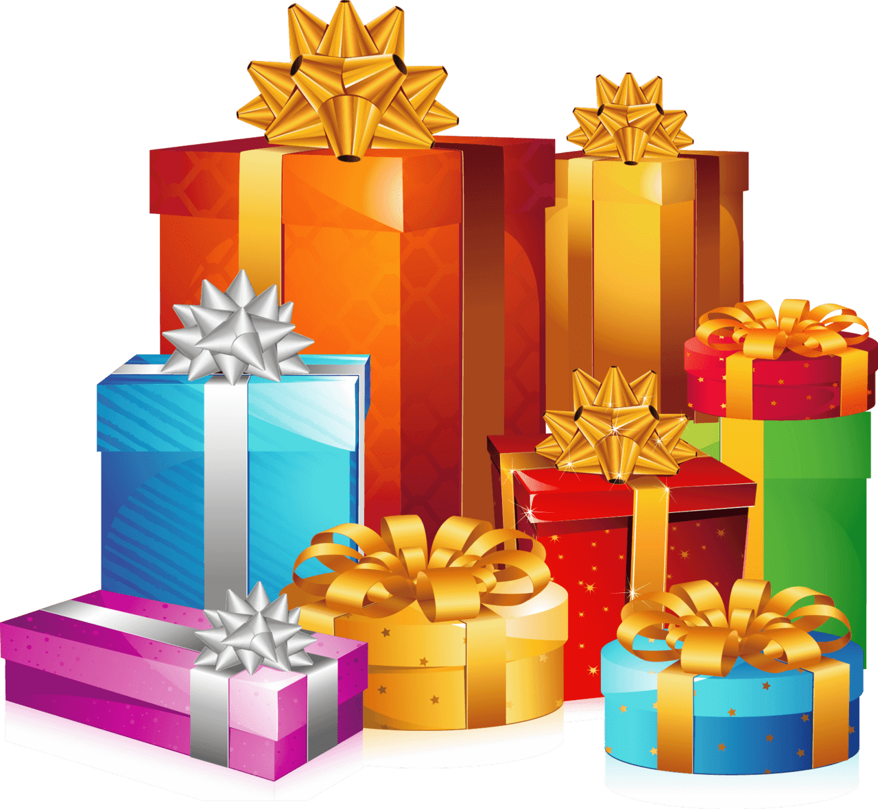 Gift happy birthday ts boxes clipart clip art