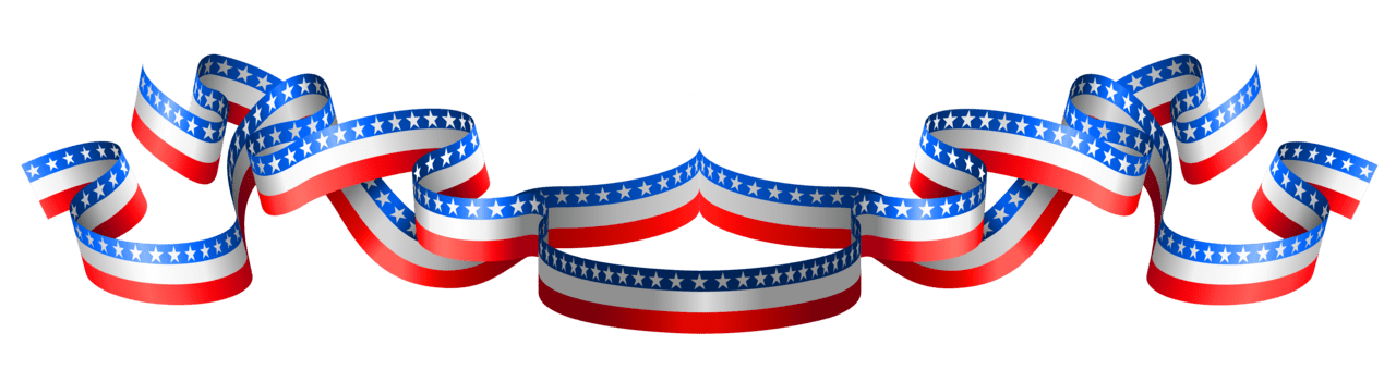 Banner usa flag band decoration clipart transparent