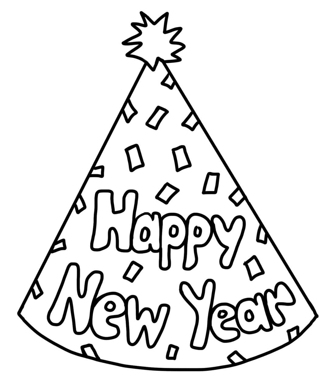 Happy new year 2024 party hat bie clipart free