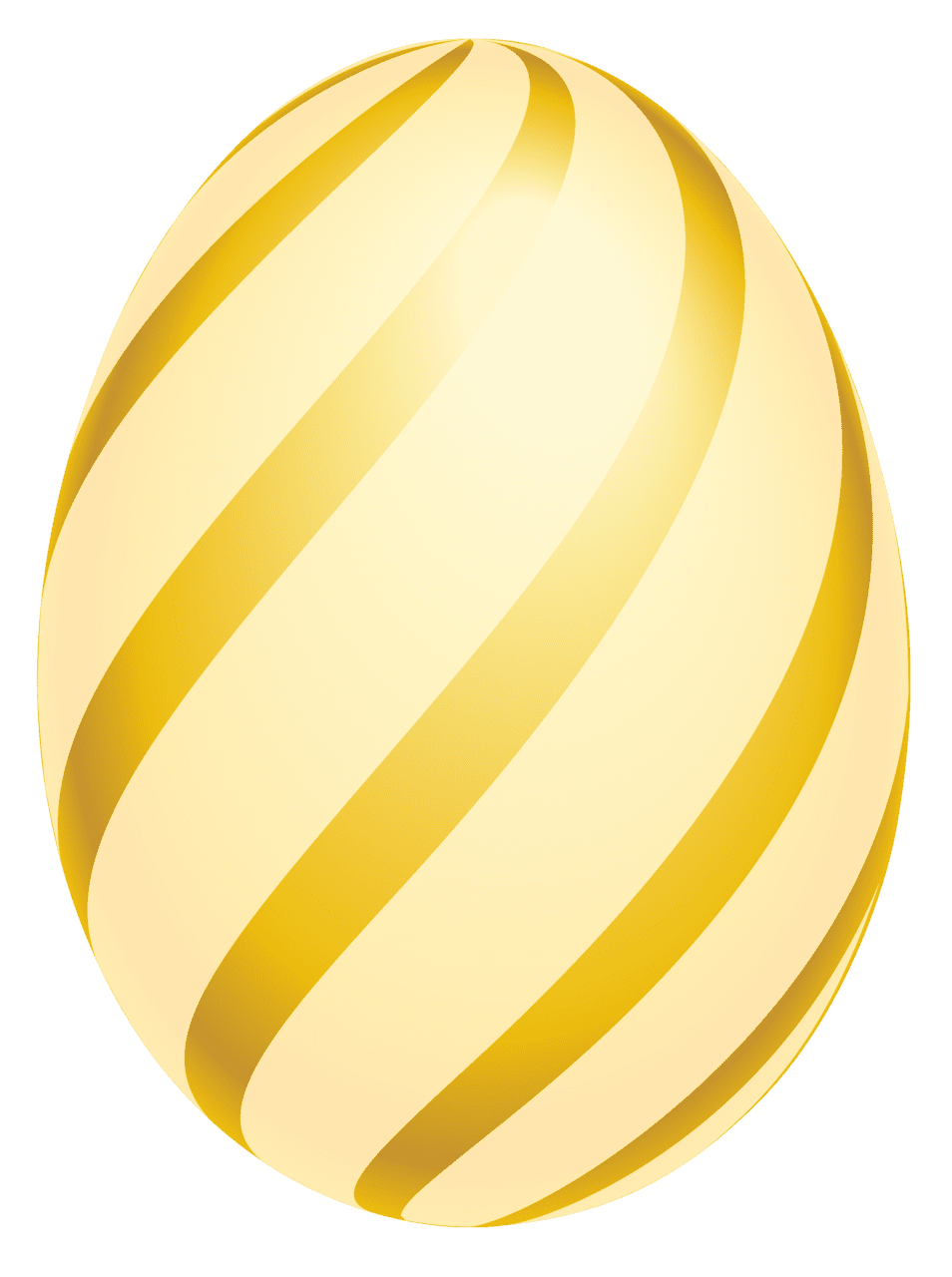 Easter golden striped egg clipart picture 2