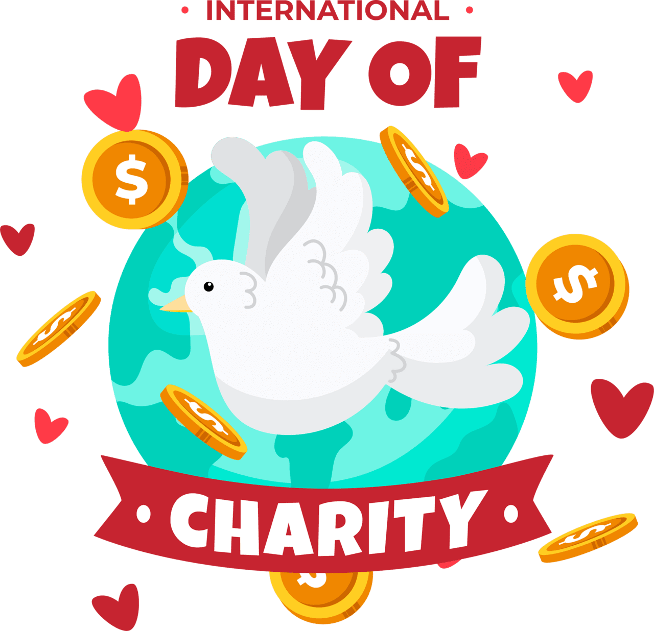 September clipart charity day abstract vector