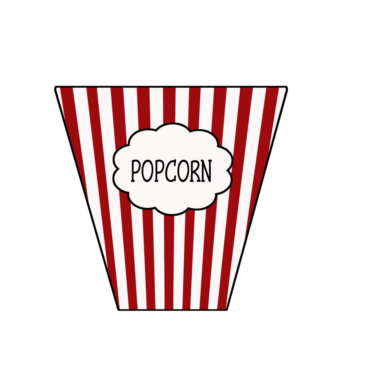 Coloring pages of popcorn pieces image clipart