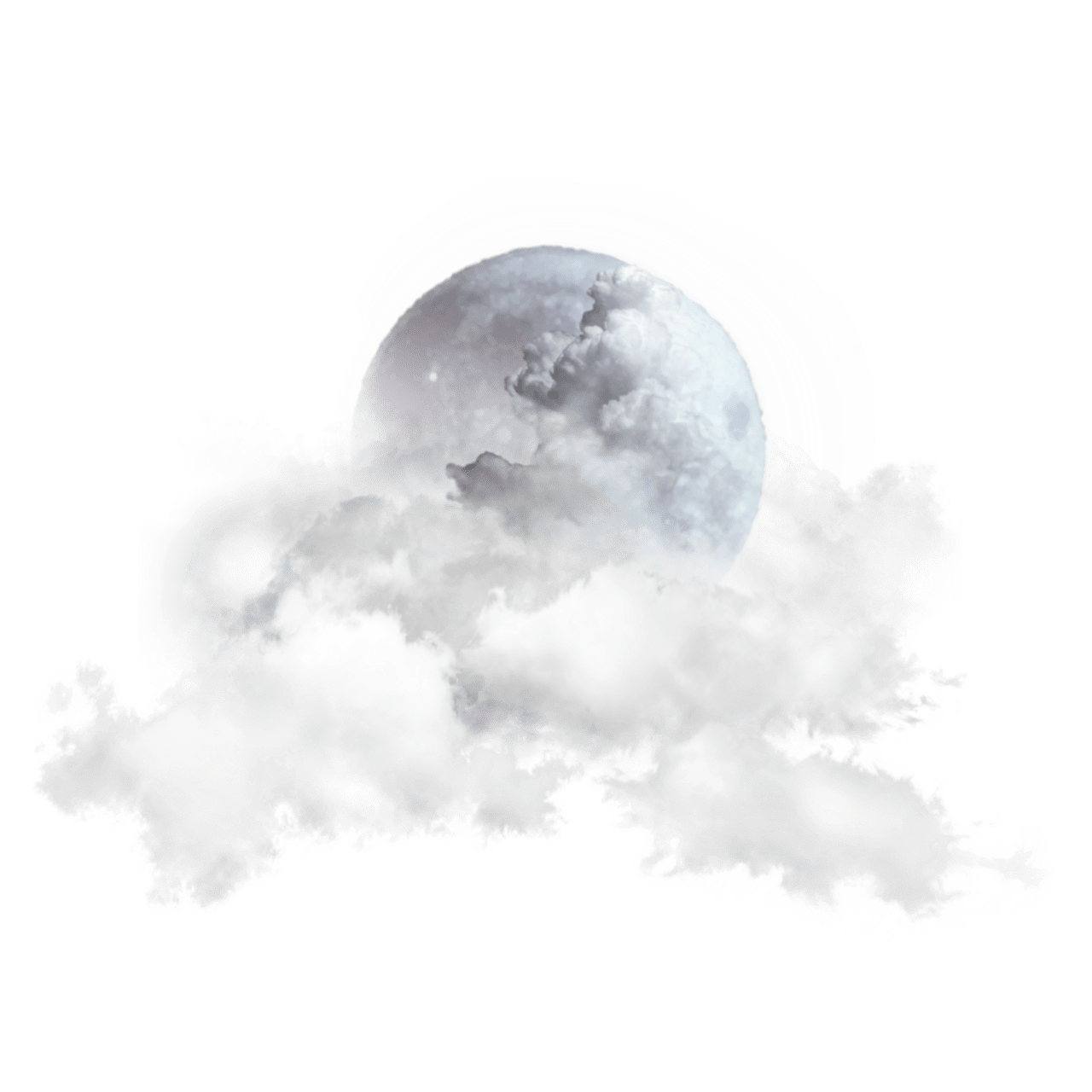 The enchant moon clouds clipart image