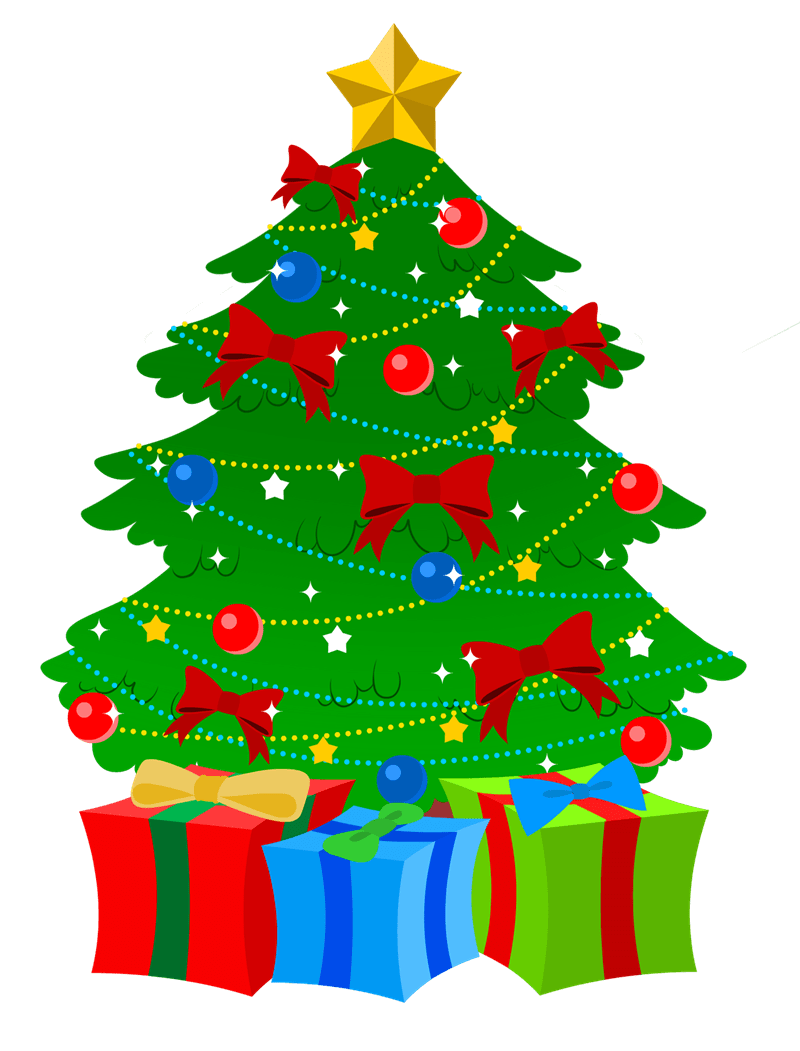 Christmas border tree clipart images