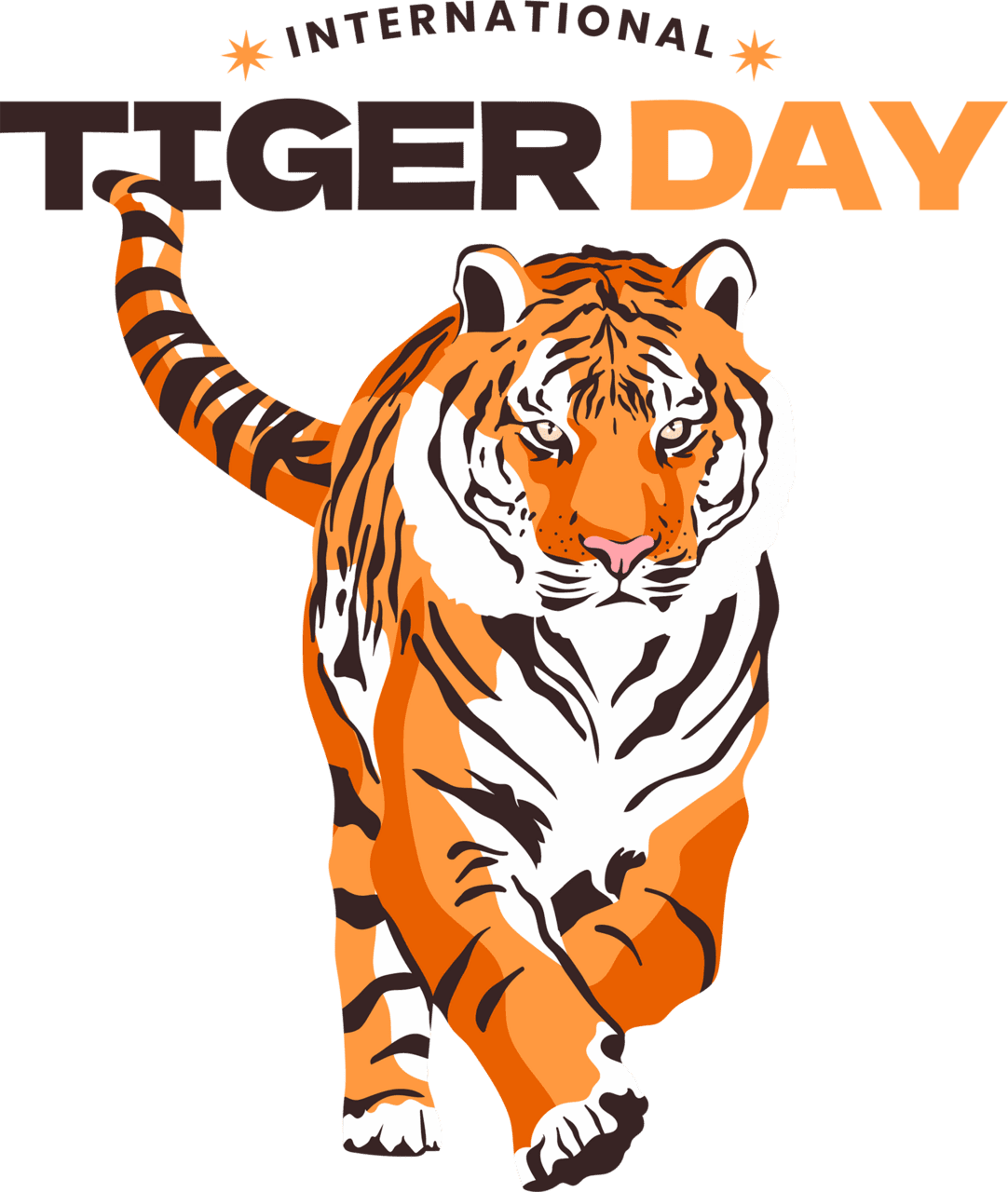 World tiger day clipart background