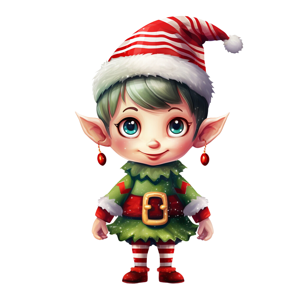Christmas elf clipart background 2