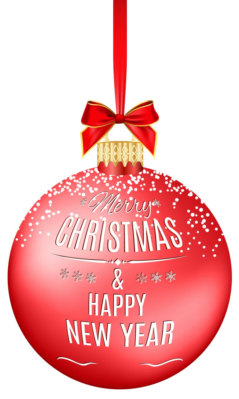 Christmas ornament merry ball clipart image