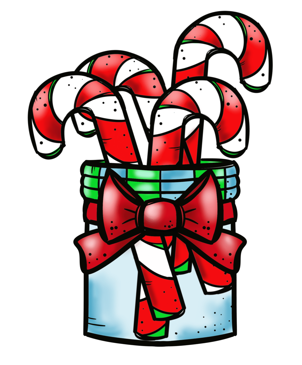 Candy cane pin page clipart photo 2