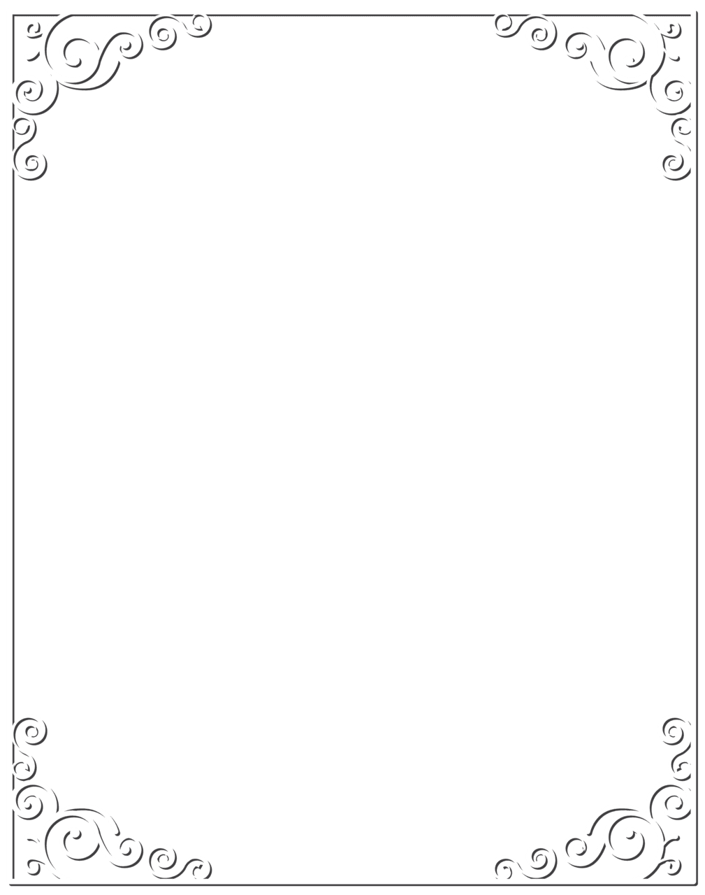 White border frame clipart image