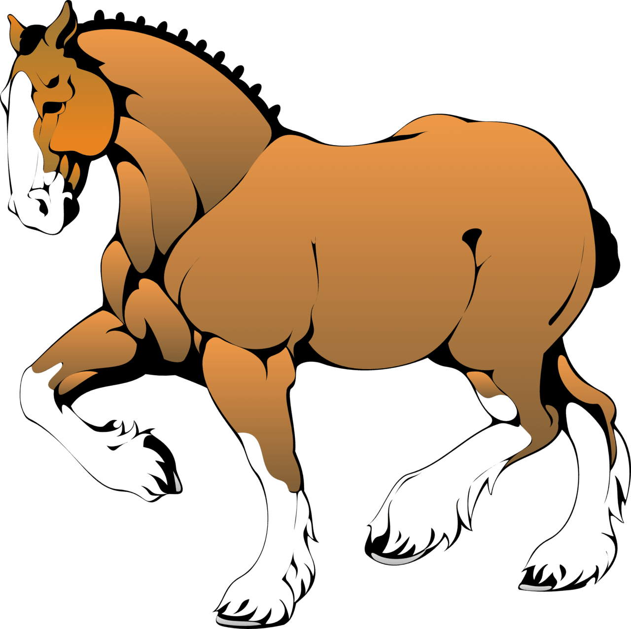 Horse pin page clipart image
