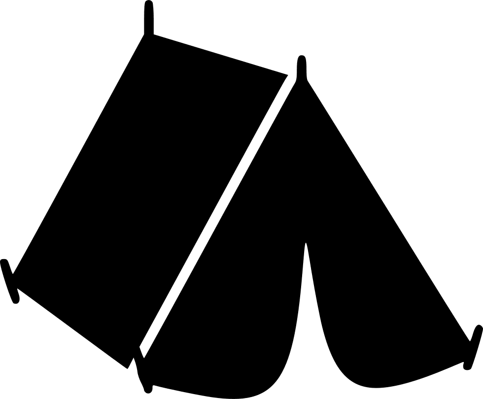Camping black tent clipart image
