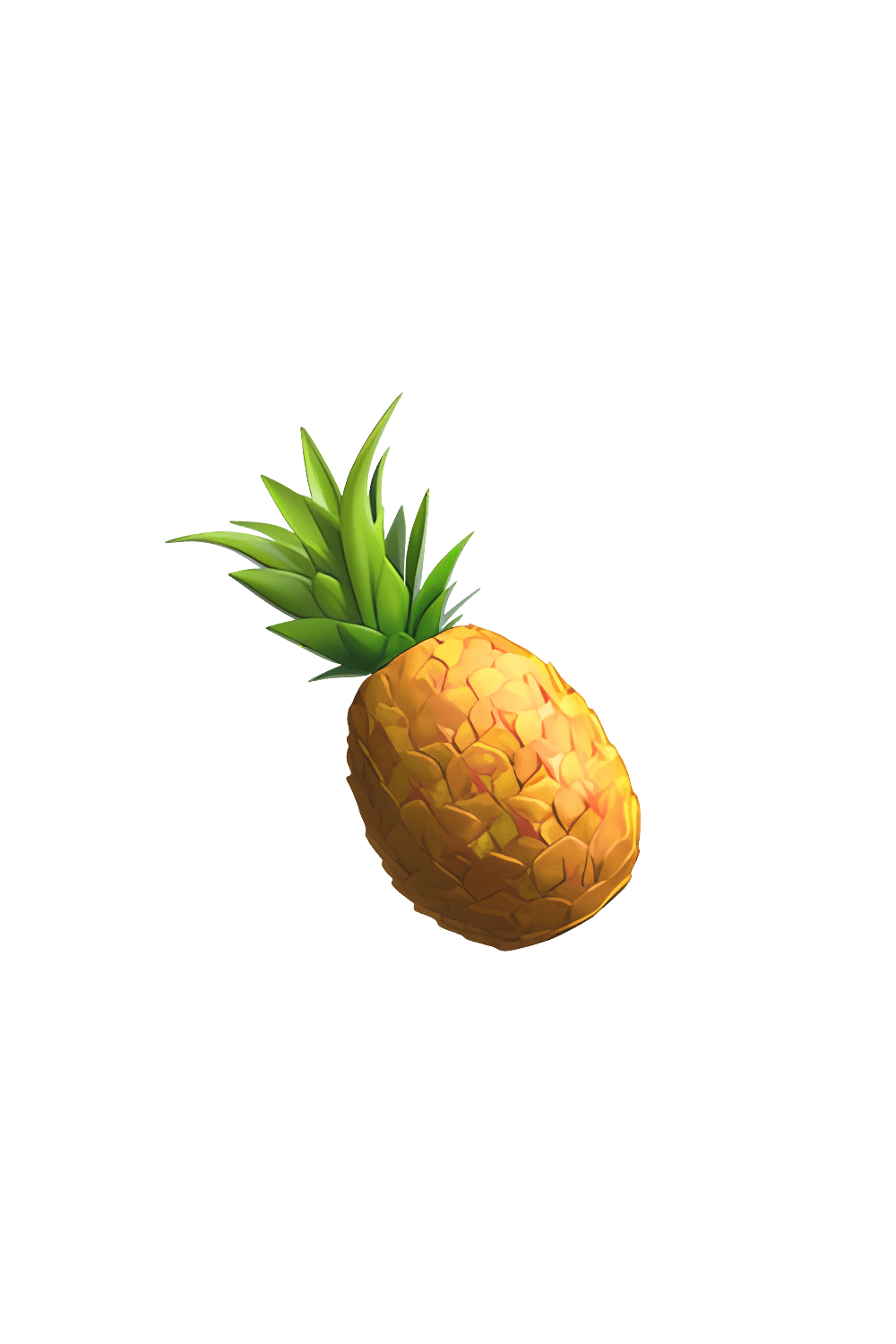 Pineapple emoji clipart vector