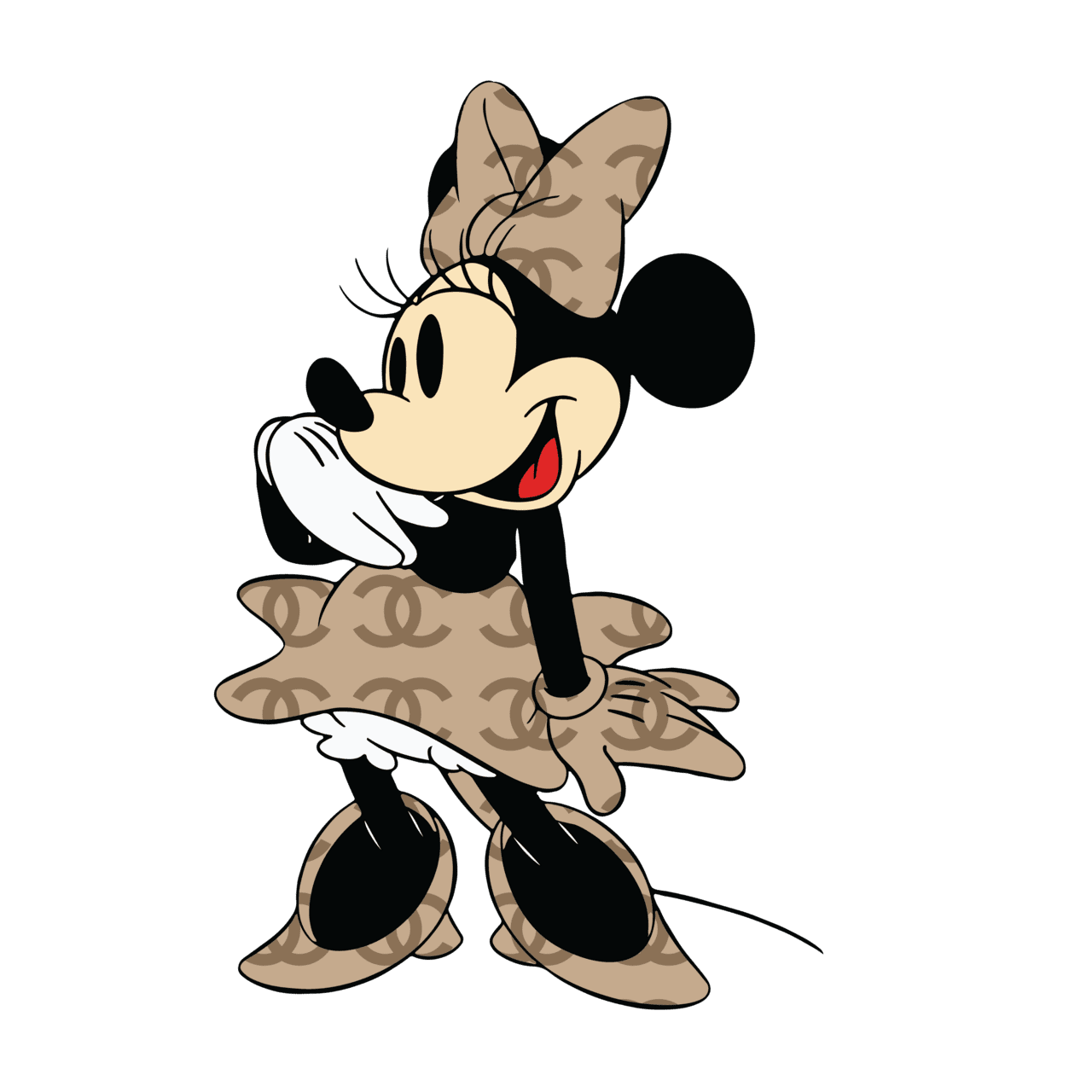 Mickey mouse chanel minie disney fashion brand logo chan inspire uplift style clipart