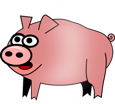 Pig pin page clipart vector