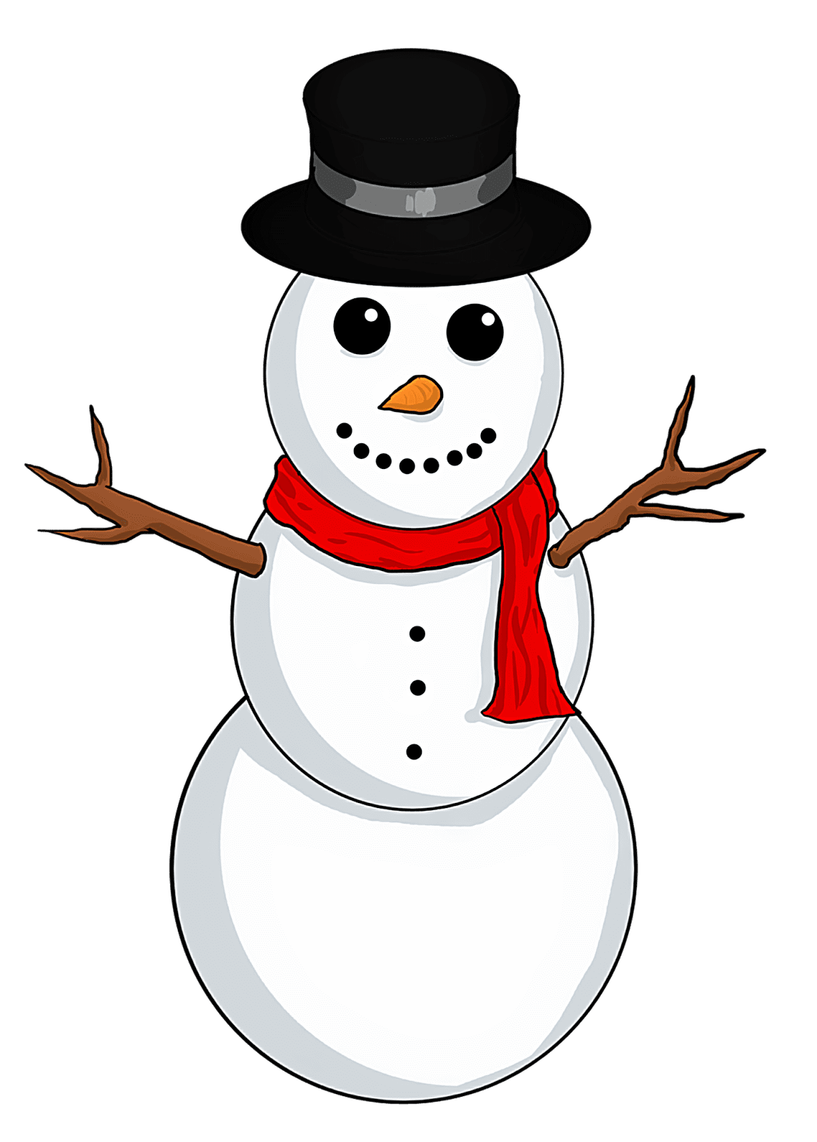 Winter snowman clipart free