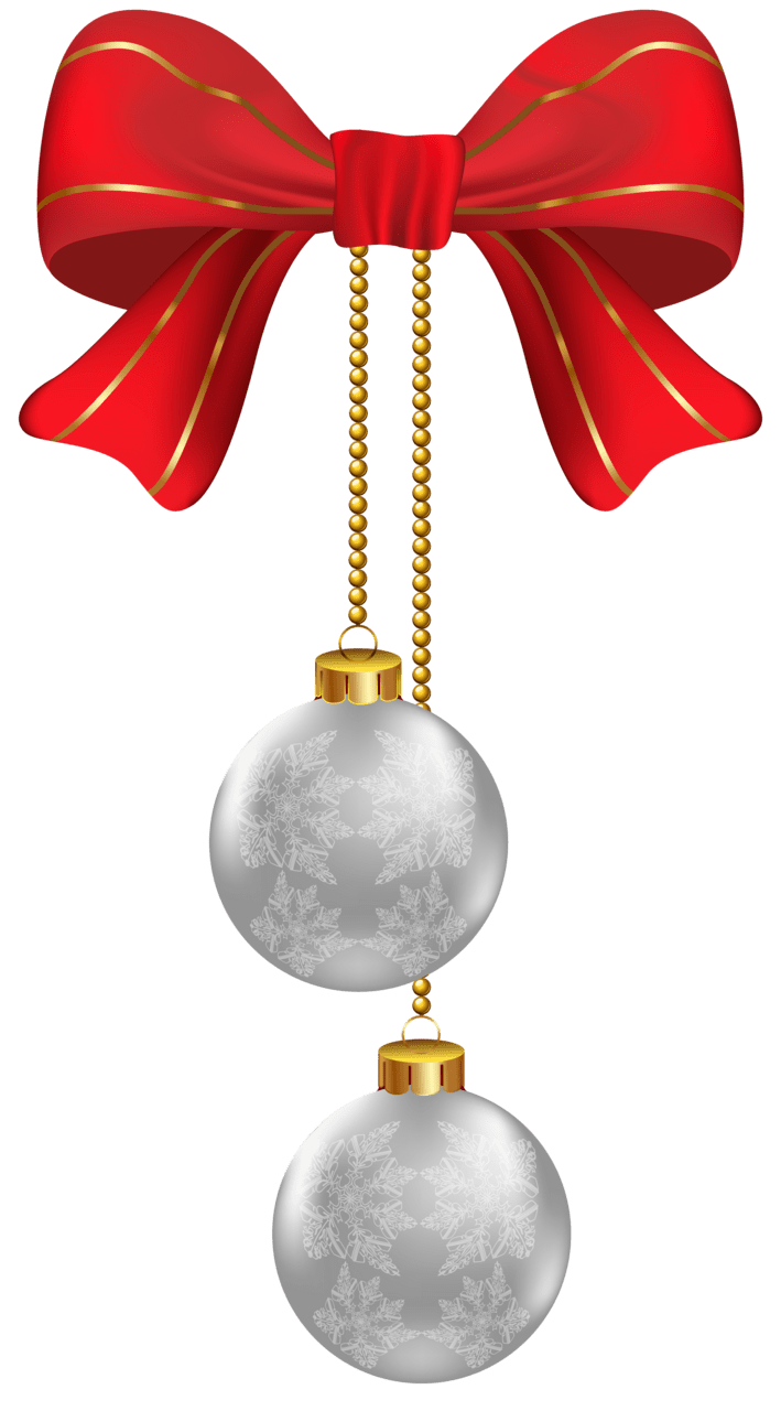 Christmas ornament hanging silver ornaments clipart image