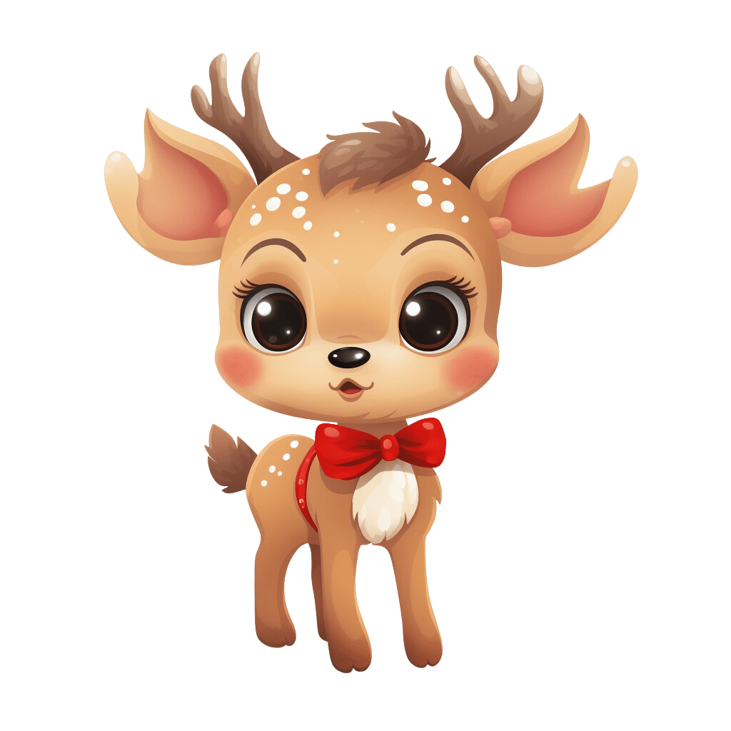 Cute reindeer christmas clipart images animal drawings