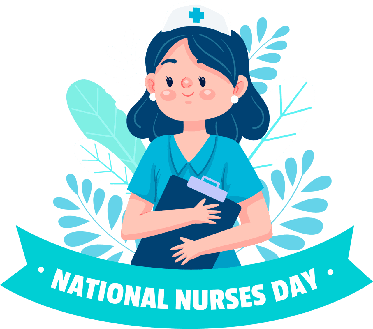 Happy ternational nurse day clipart vector