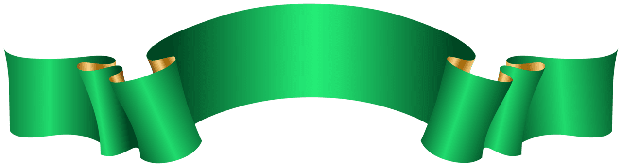 Elegant green banner clipart image