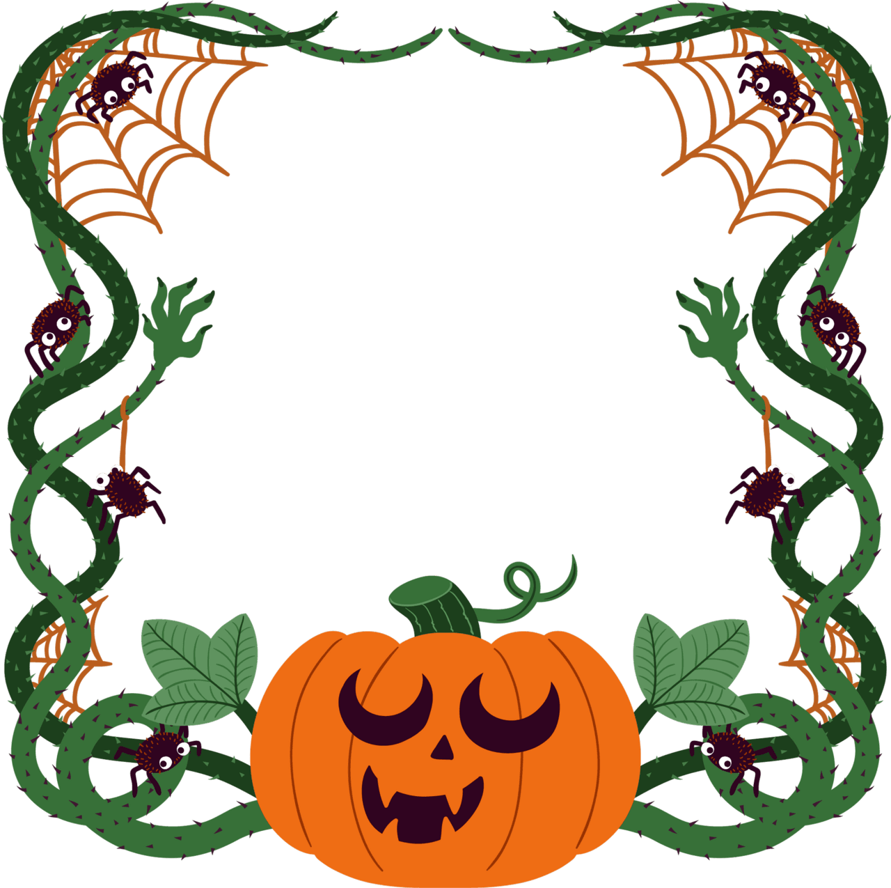 Happy halloween frame clipart background
