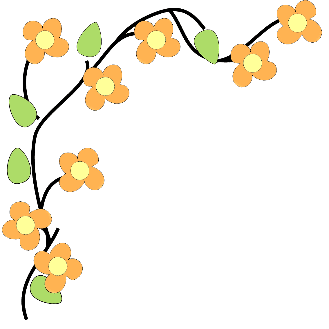 Flower border clipart suggest free