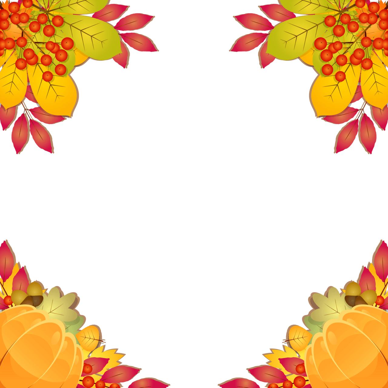 Autumn pin page clipart image