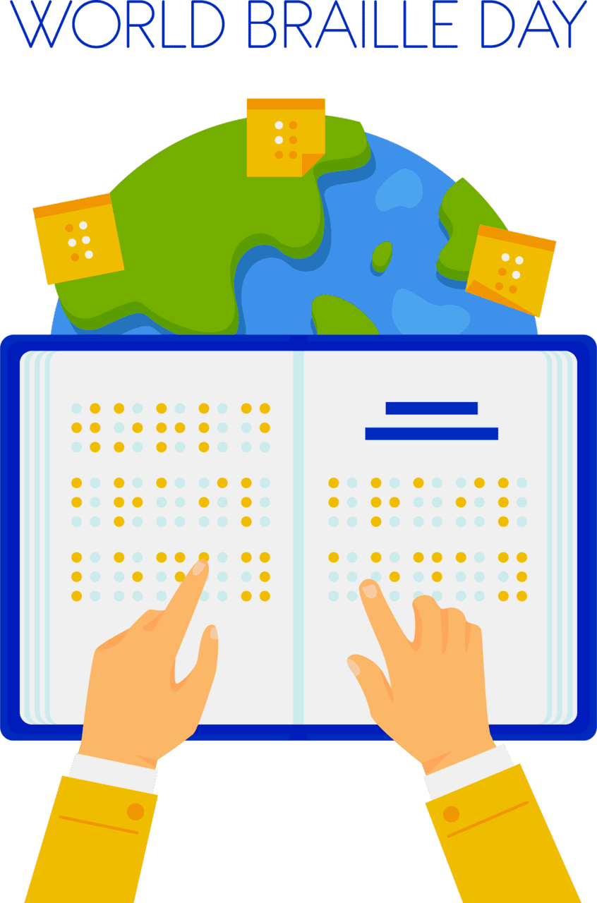 Labor day global braille design image clipart