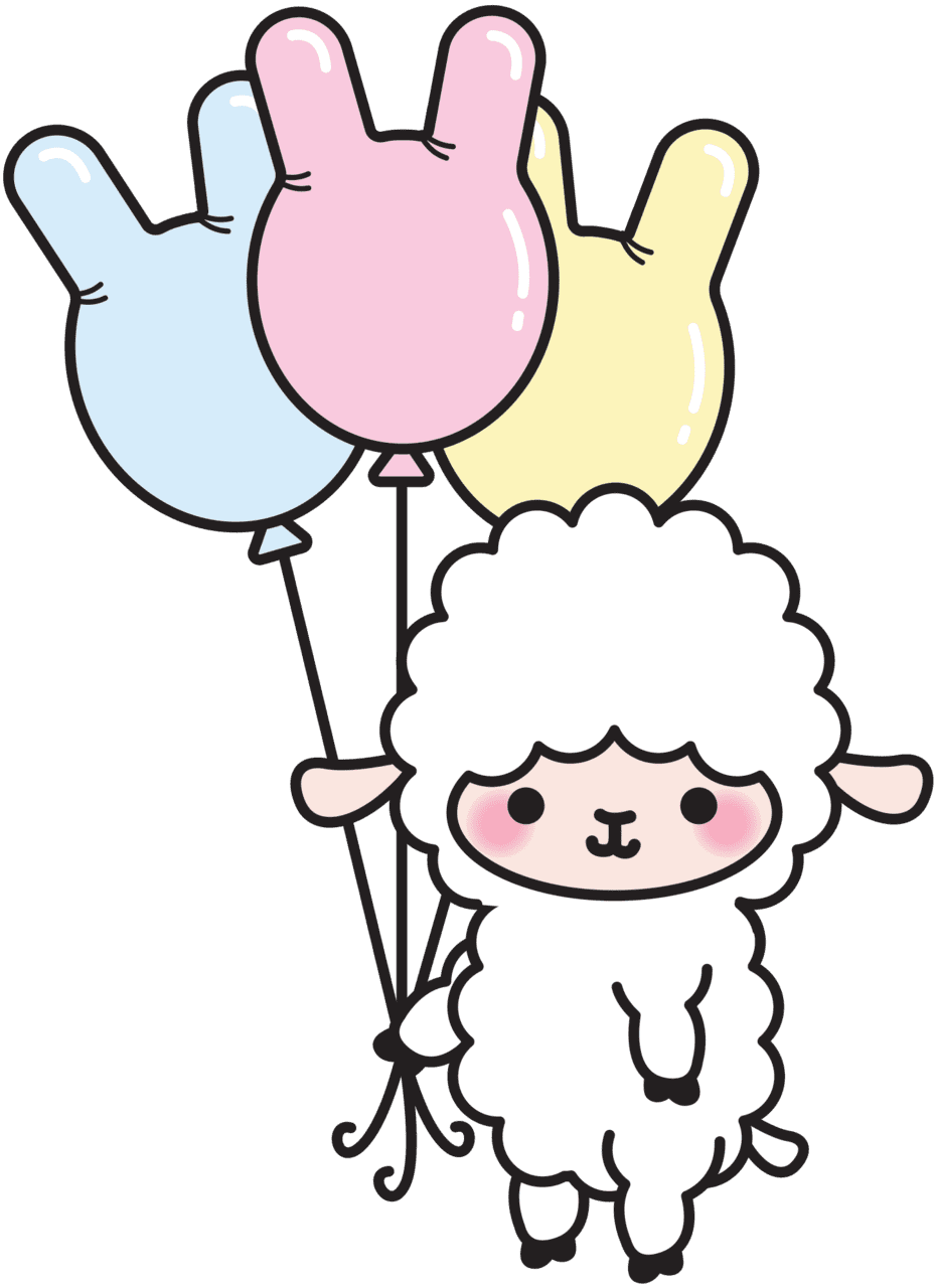 Sheep pin page clipart picture 3