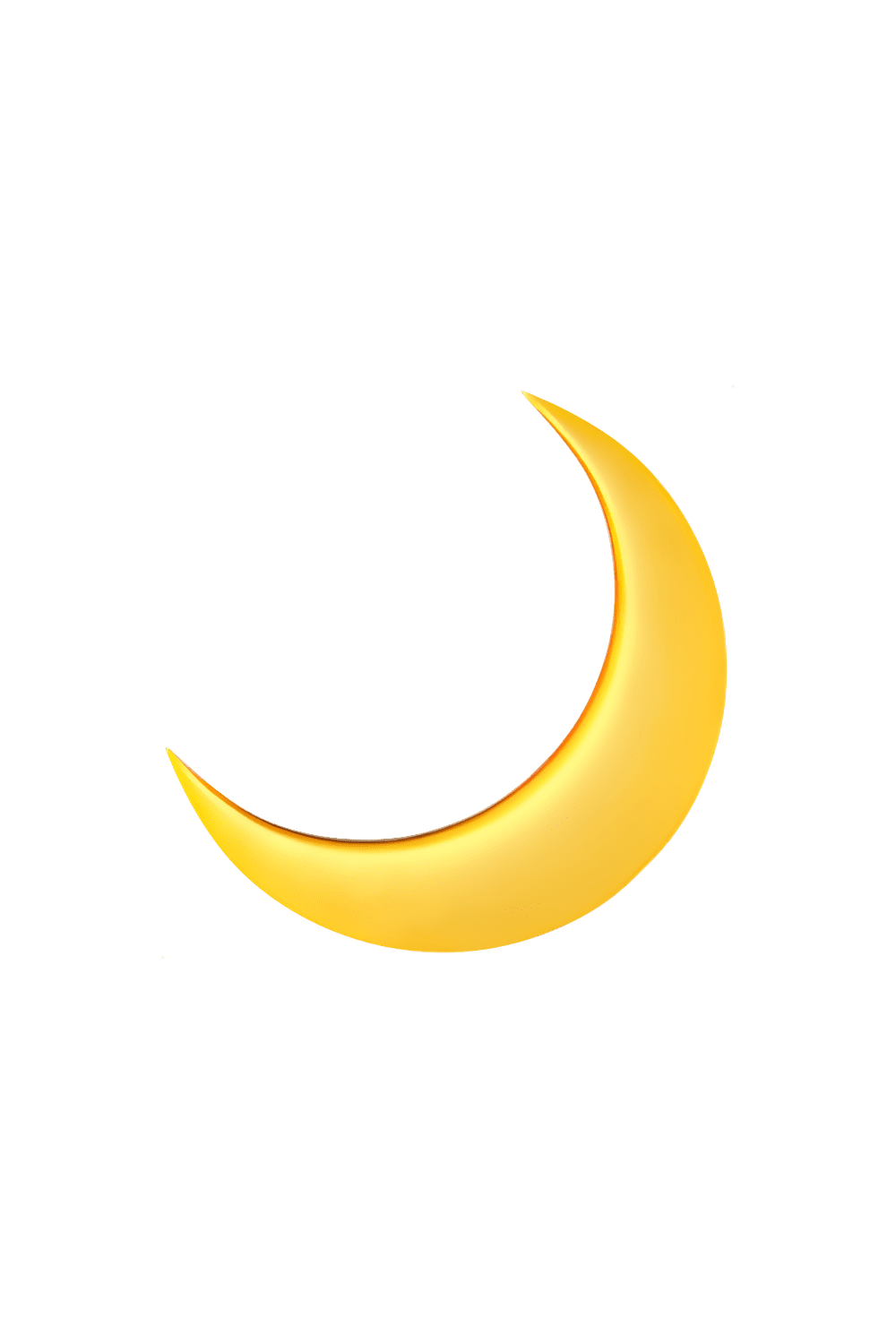 Crescent moon emoji clipart vector