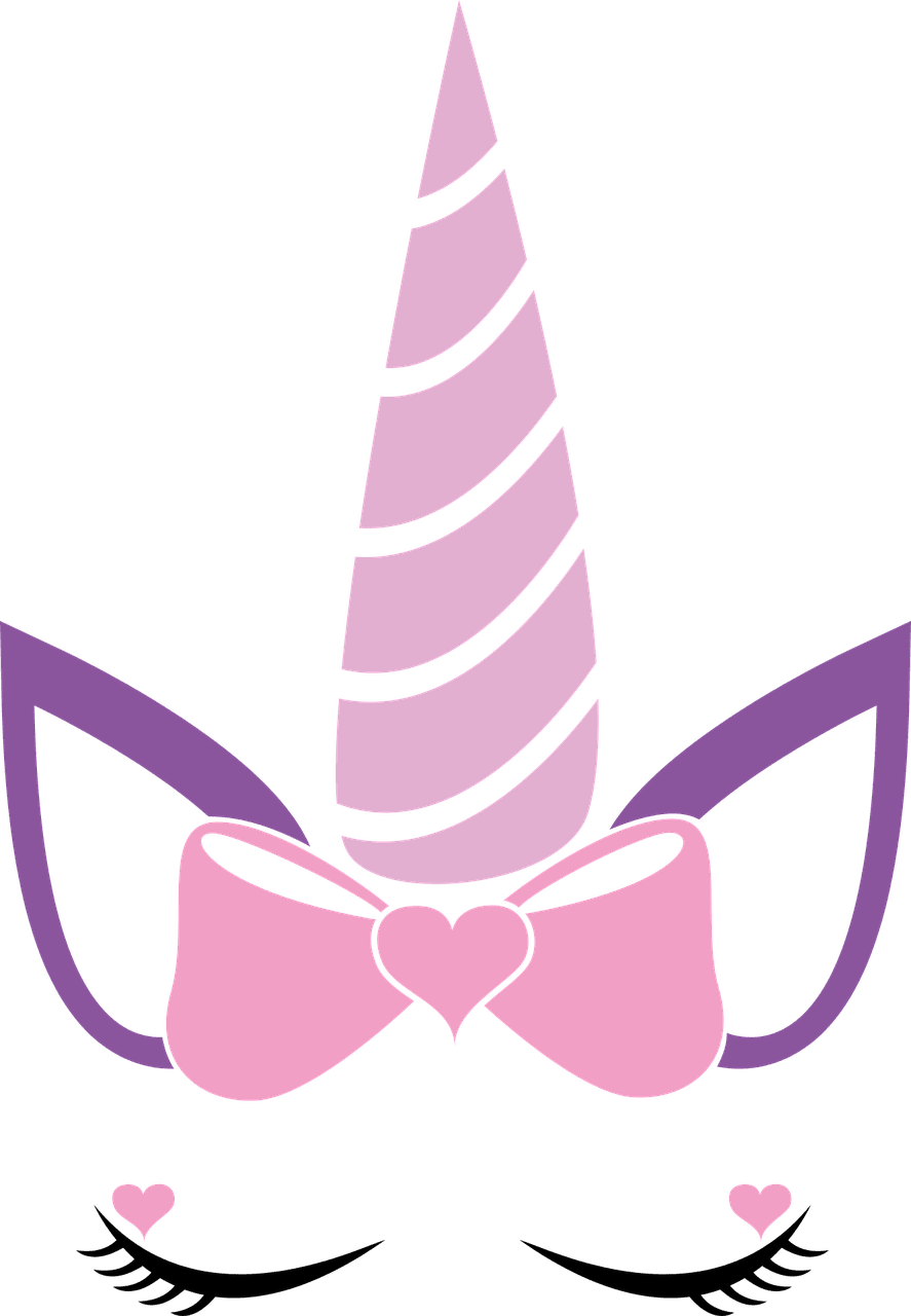 Unicorn horn bow vector graphic clipart