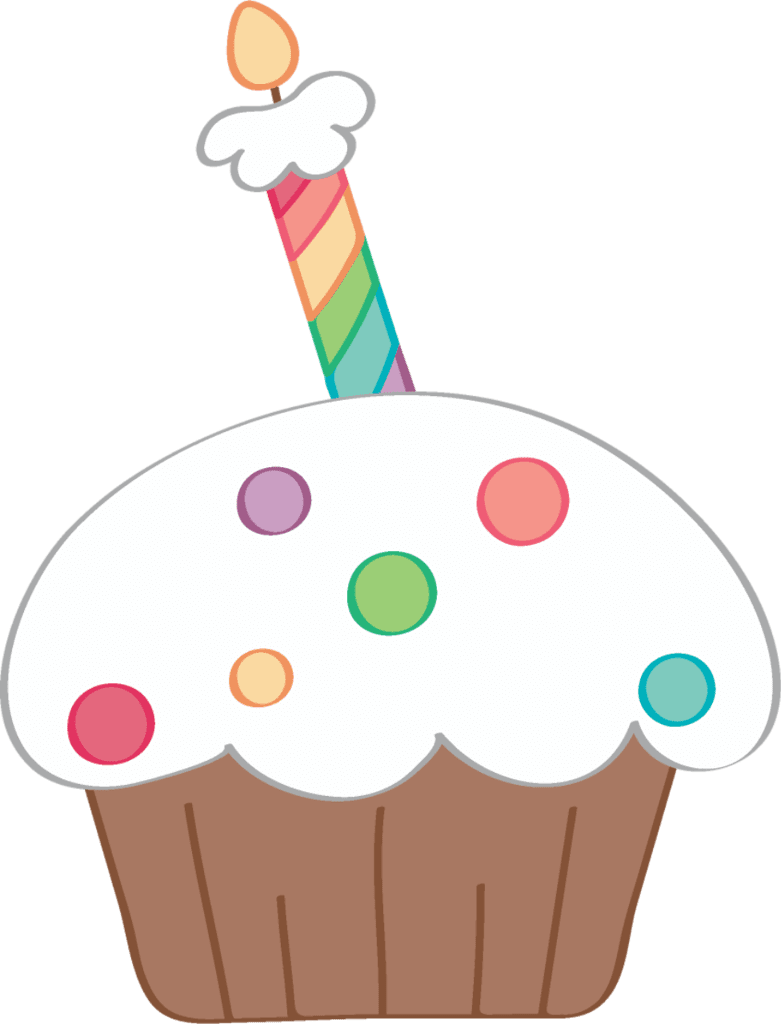 Cupcake pin en velitas clipart clip art