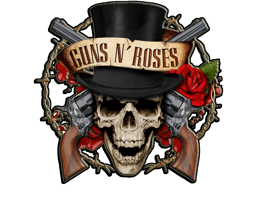 Gun roses logo stic clipart