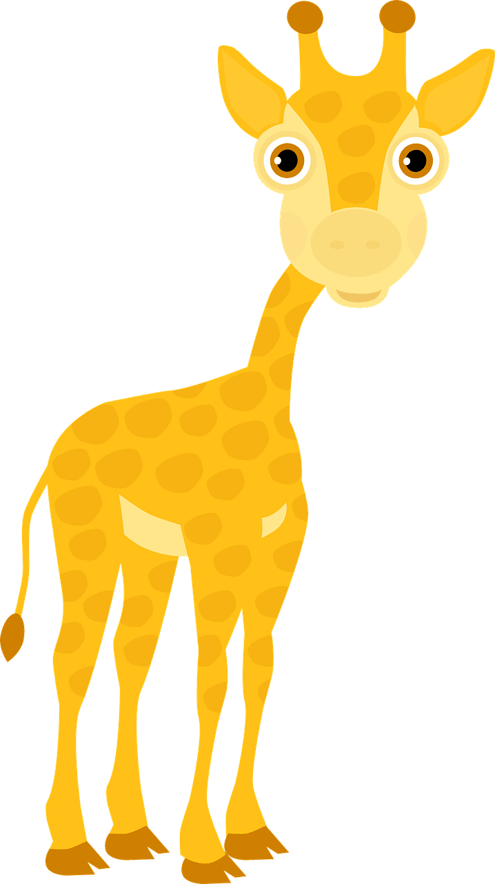 Giraffe pup good vector graphic clipart