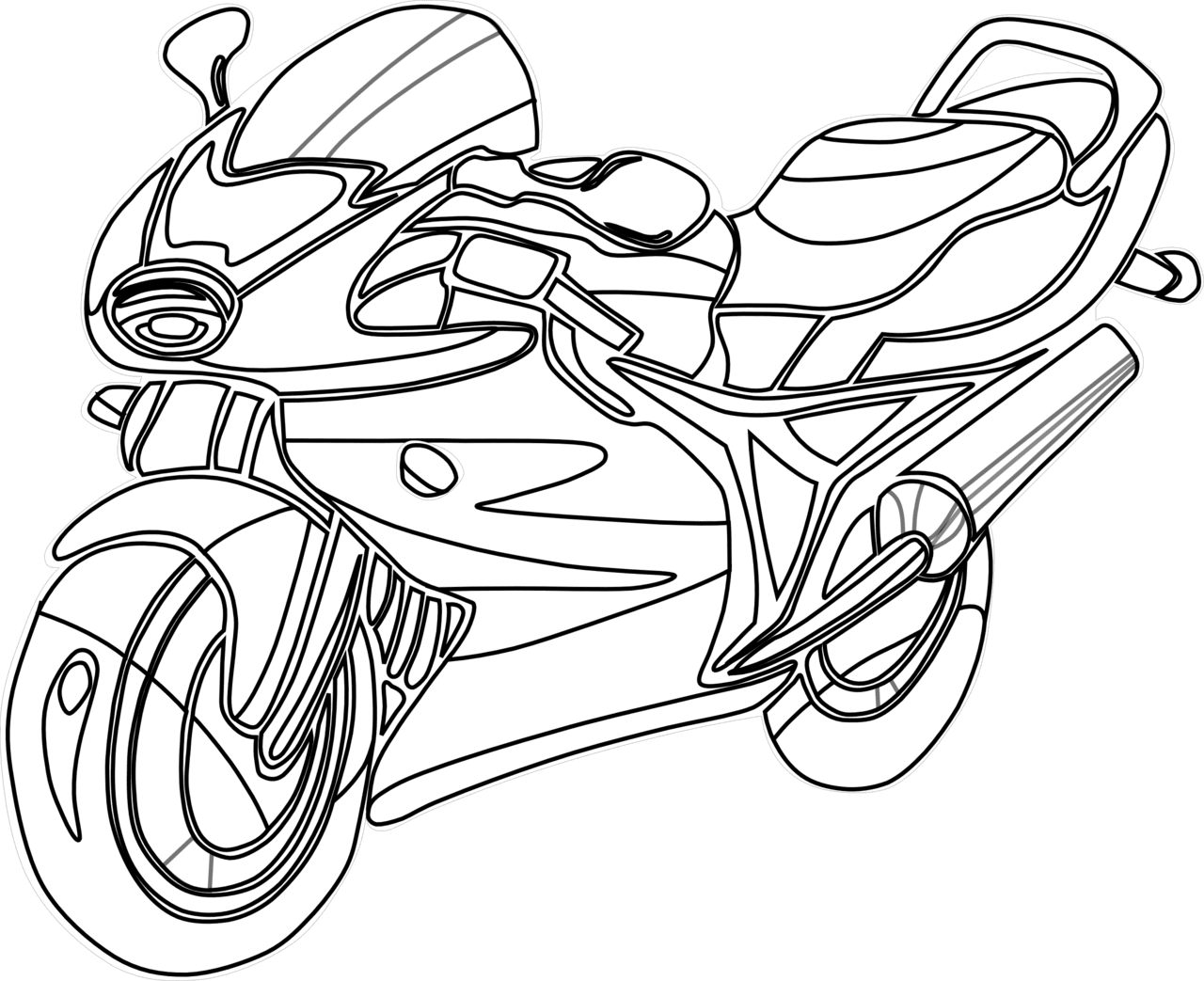 Bike motorcycle clipart black and white panda iscfhi suggest free