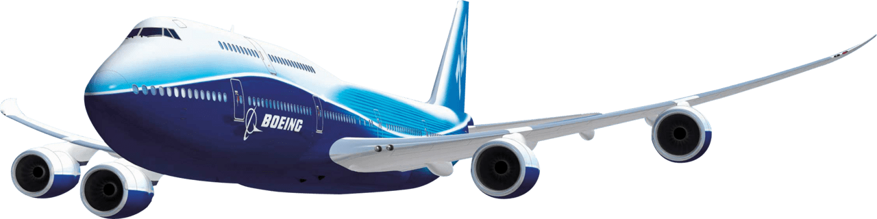 Blue plane clipart transparent