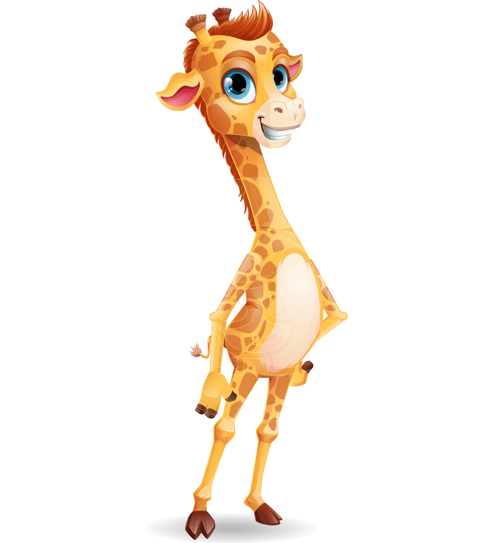 Cute giraffe cartoon vector character graphicmama clipart