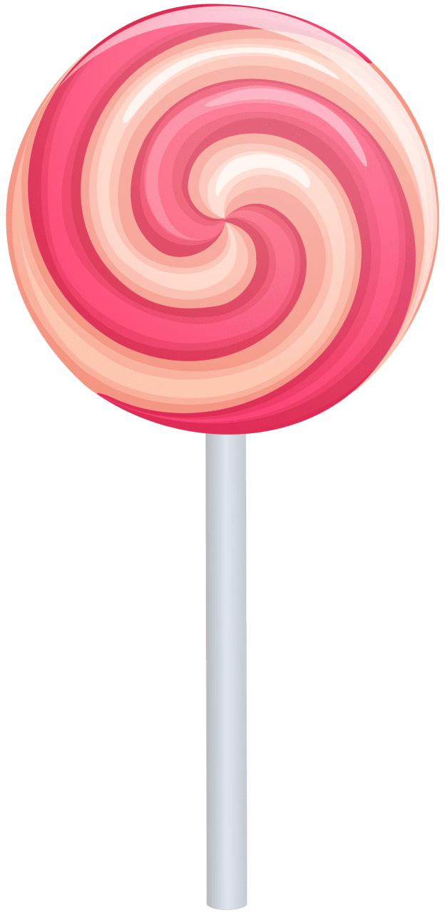 Candy pink swirl lollipop clipart image