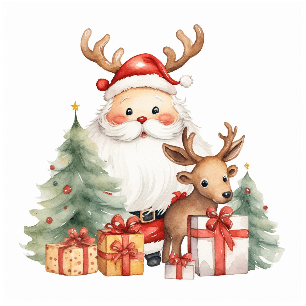 Reindeer by ana camu as navidad polo norte christmas designs tage holiday art clipart vector