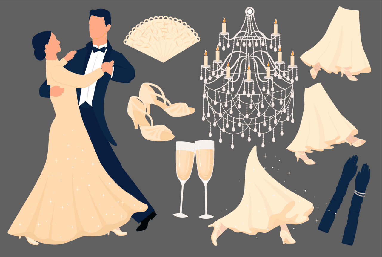 Dance ballroom dancing invitation clipart graphic by vasilenkomariyamihailovna creative fabrica photo