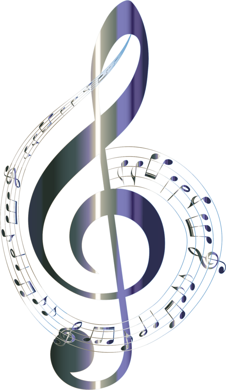 Lacquered music al notes typography no background by gdj art clipart