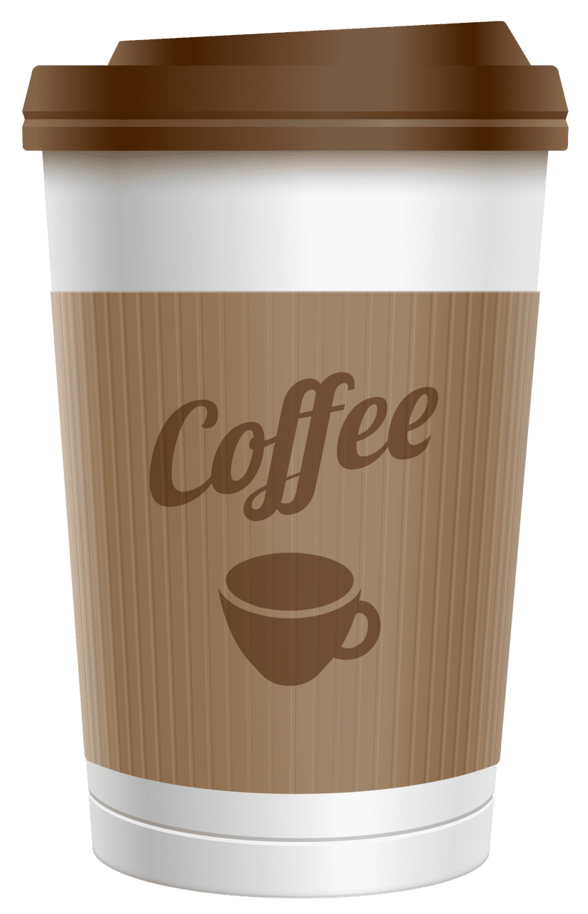 Plastic coffee cup clipart image