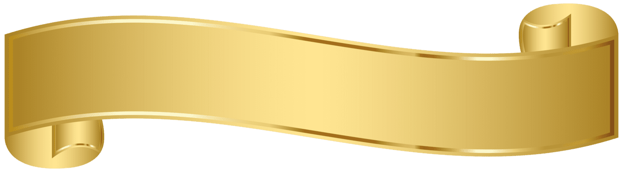 Gold banner clipart image 3