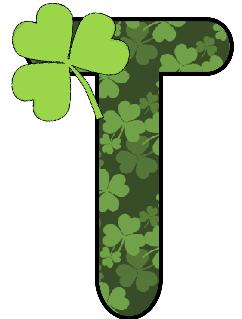 Shamrock pin page clipart picture