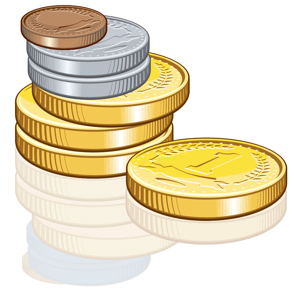 Cash money coins clipart free