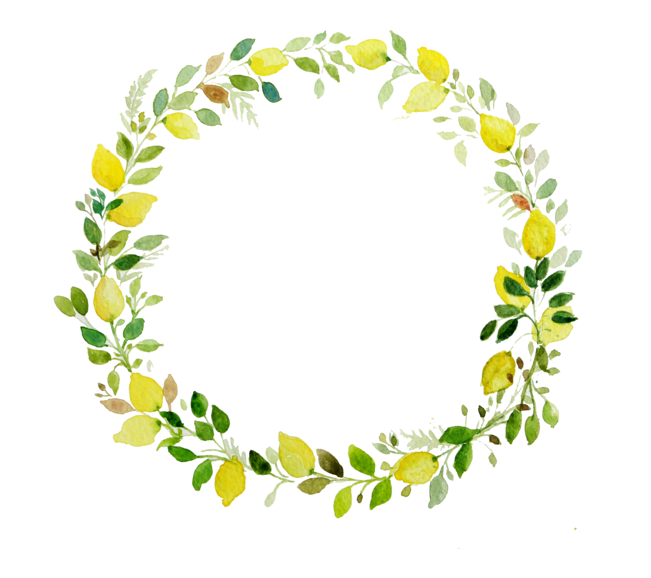 Lemon how to paint basic leaf with watercolors ehow wreath watercolor floral clipart transparent