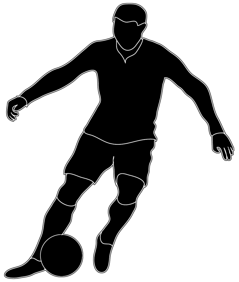 Soccer silhouettes of people silhouette clipart vector